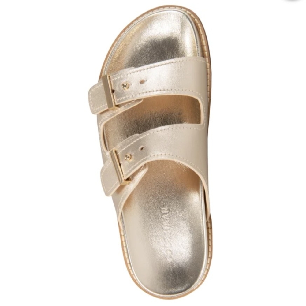 New Cole Haan Women's Marisol Footbed Sandals Gold Size 9 - Picture 6 of 7